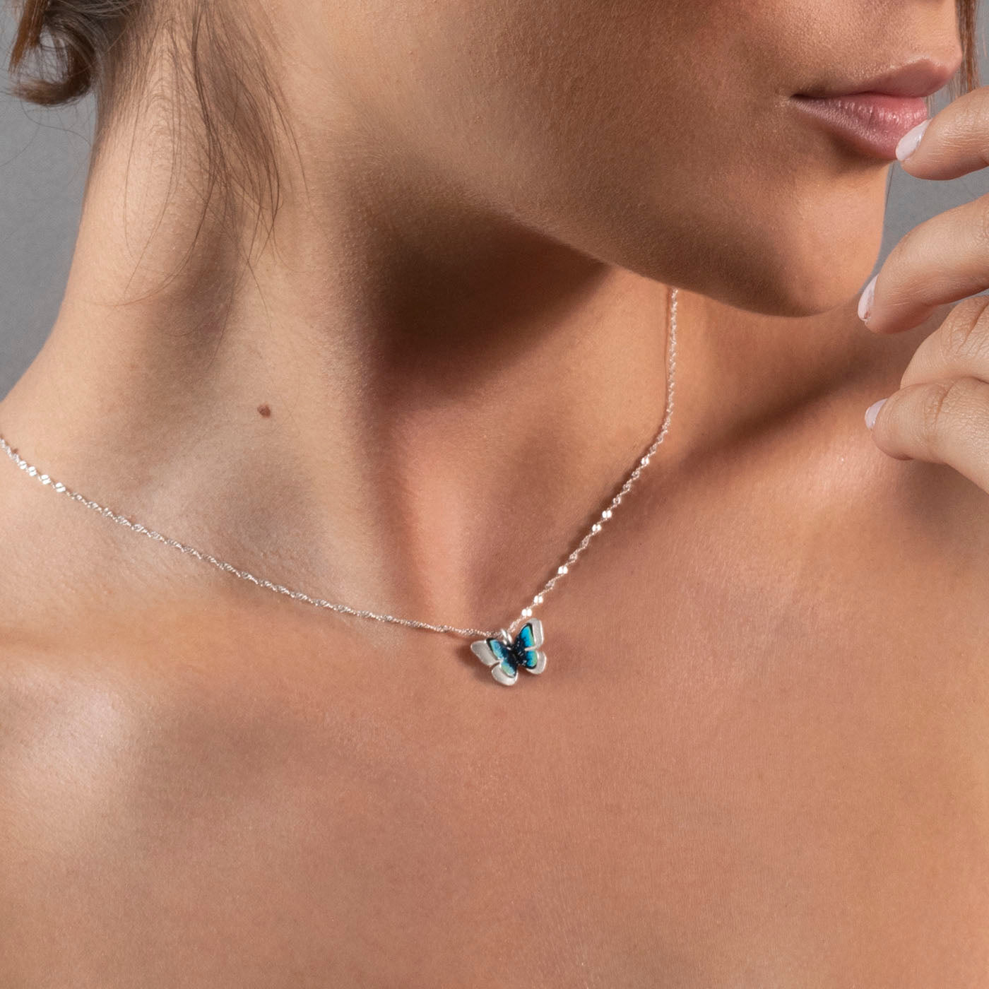 COLLAR MARIPOSA MORPHO
