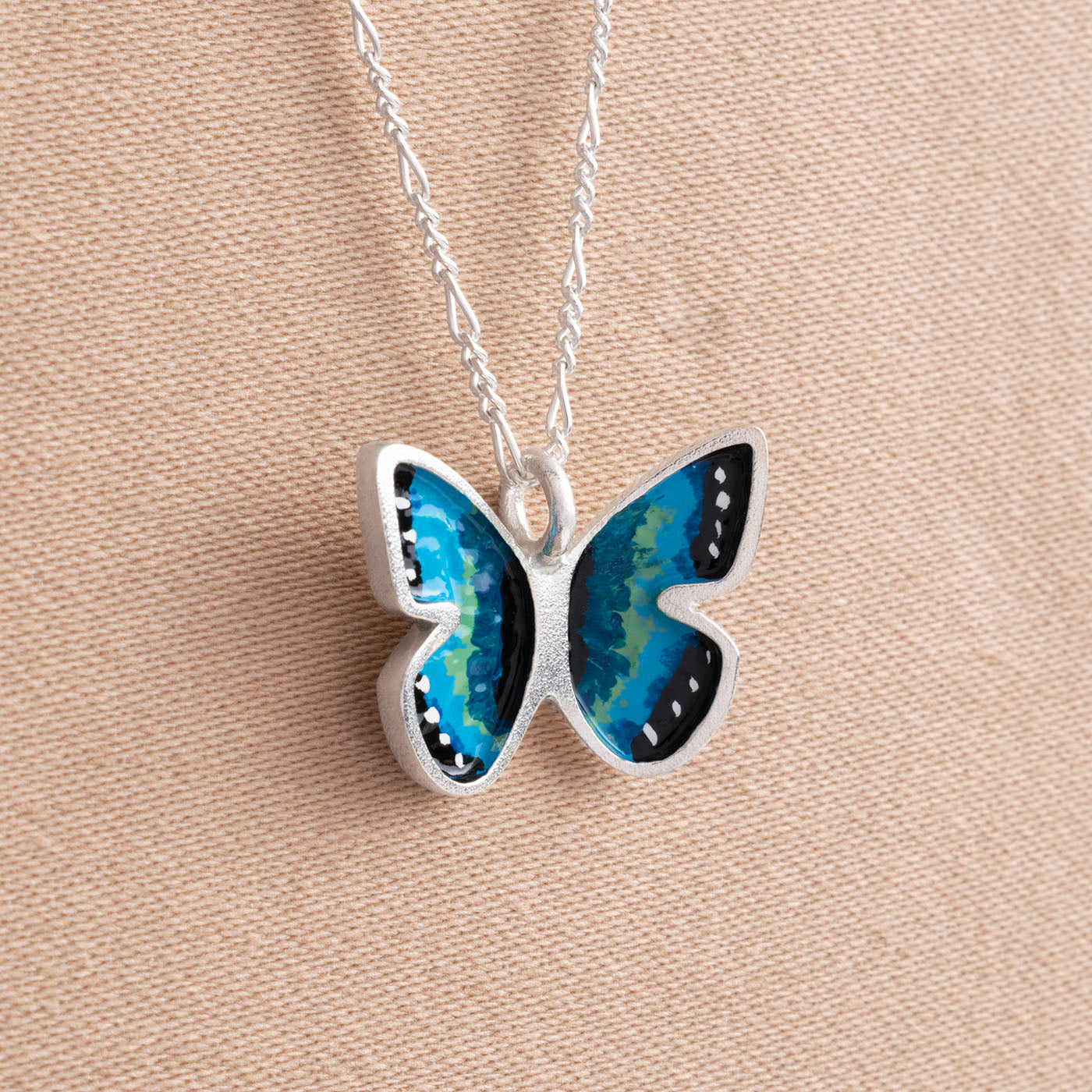 COLLAR MARIPOSA MORPHO GRANDE