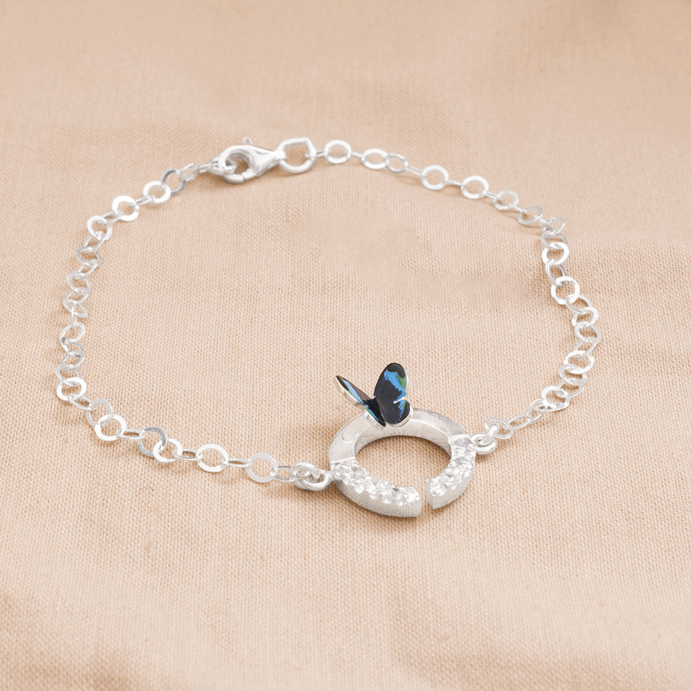 PULSERA HERRADURA DE MARIPOSA MORPHO