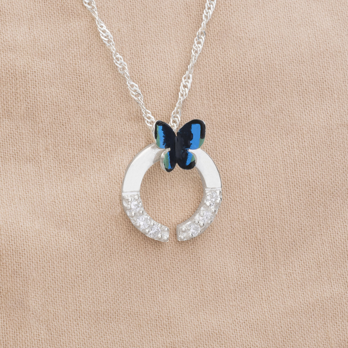 COLLAR HERRADURA DE MARIPOSA MORPHO