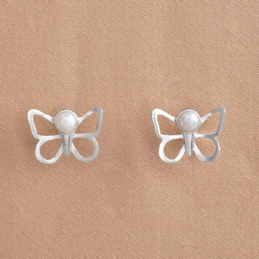 MARIPOSA SILUETA CON PERLA