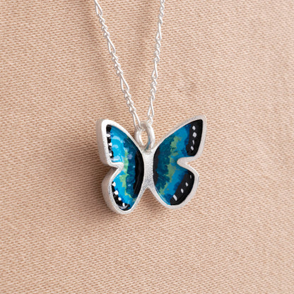 COLLAR MARIPOSA MORPHO GRANDE