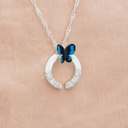 COLLAR HERRADURA DE MARIPOSA MORPHO
