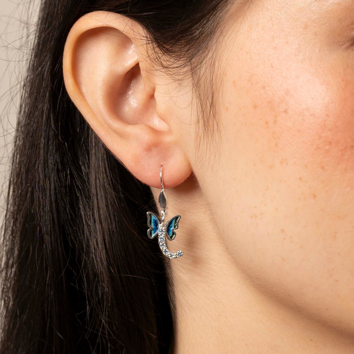 ARETES MARIPOSA MORPHO LUMINA