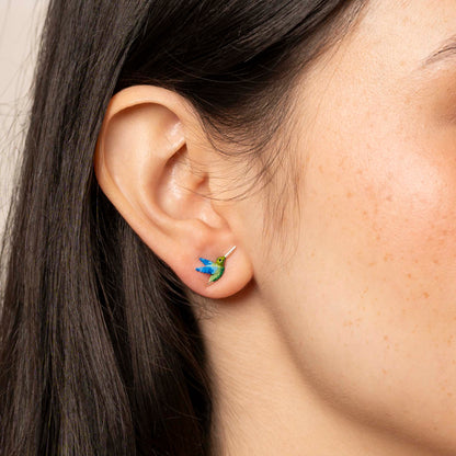 ARETES COLIBRÍ ALIAZUL